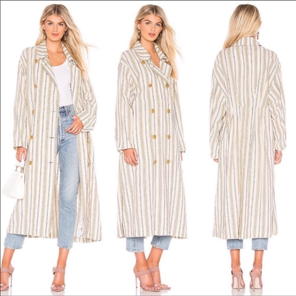 SOLD:Free People Trench Coat ~ - Picture 2 of 12